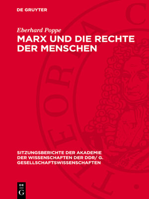 cover image of Marx und die Rechte der Menschen